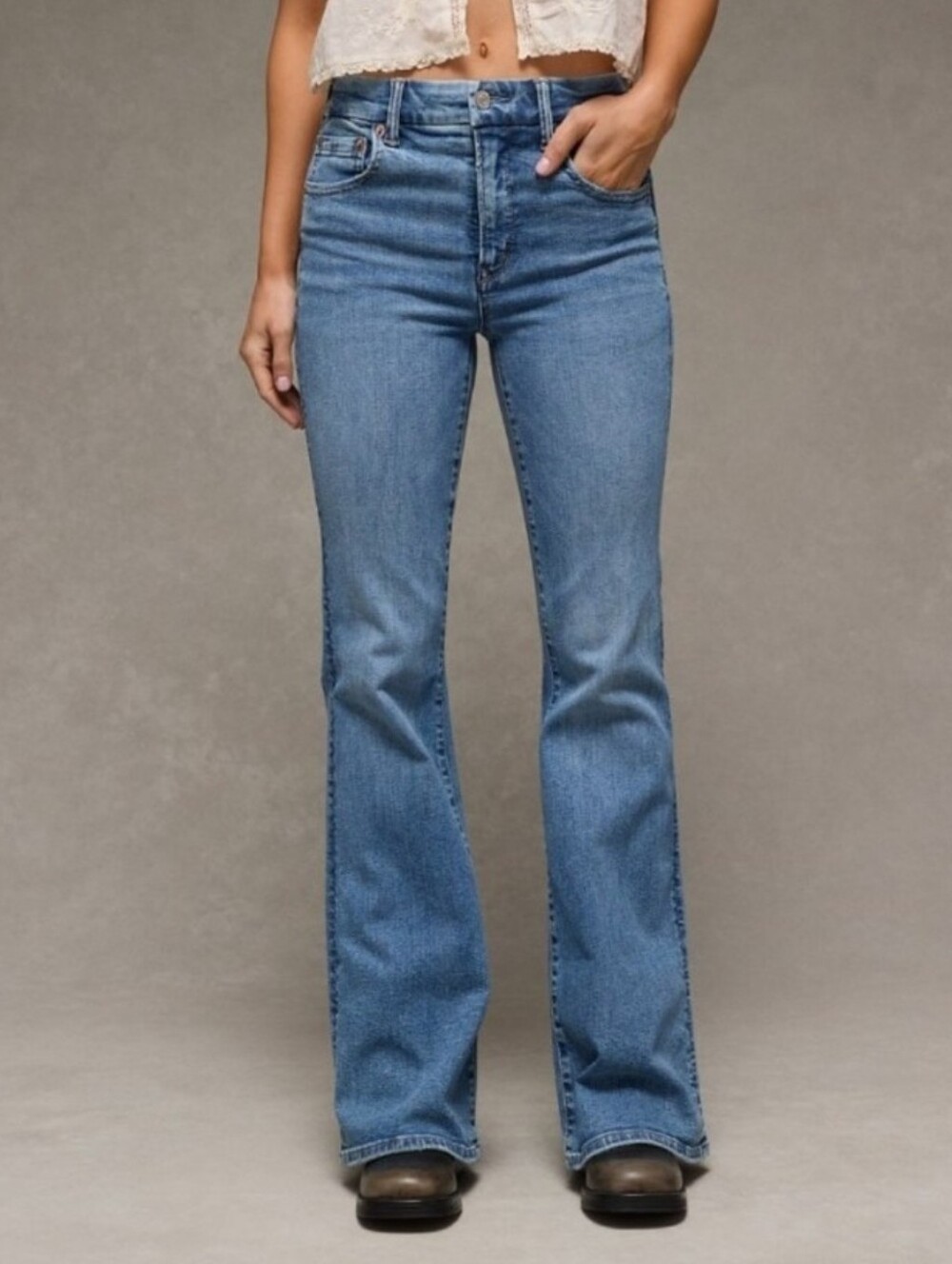 AE Luxe Super High-Waisted Flare Jean